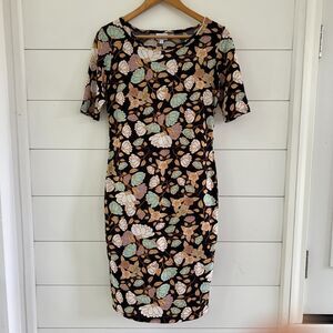 Rose Floral Midi Dress Lularoe Women's Small